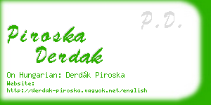 piroska derdak business card