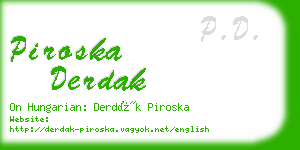 piroska derdak business card